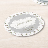 フローラデザイン ラウンドペーパーコースター (アングル)