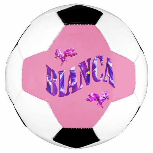フローラデザインBianca名， Soccerball サッカーボール (正面)