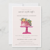 フローラデザートケーキストアグランドオープニング招待状 サンキューカード (正面)