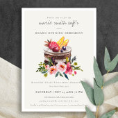 フローラデザートペストリーストアグランドオープニング招待状 サンキューカード