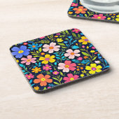 フローラデジ絵を描タルの花パターン–38875 コースター (左側)