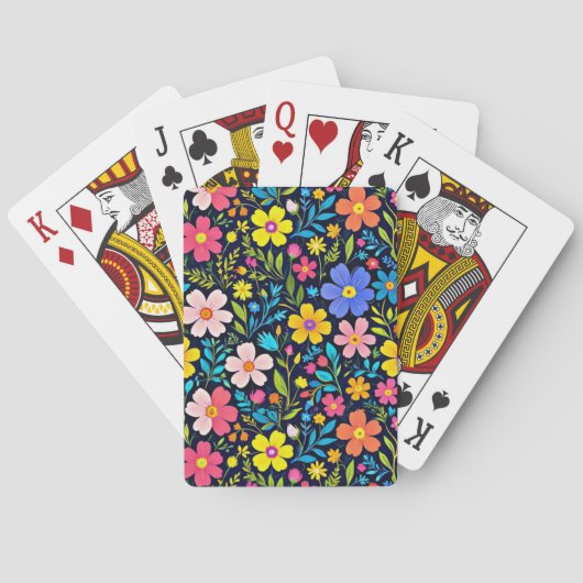 フローラデジ絵を描タルの花パターン–38875 トランプ (裏面)