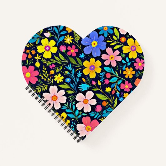 フローラデジ絵を描タルの花パターン–38875 ノートブック (正面)