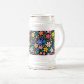 フローラデジ絵を描タルの花パターン–38875 ビールジョッキ (正面右)