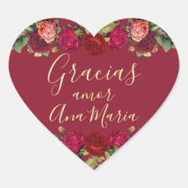 フローラデボルゴニアキンセアニェラセレブレスシオングラシアス ハートシール