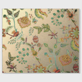 フローラデリケートオリエンタルガーデン金ゴールドクラフトカリ ラッピングペーパー (フラット)