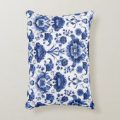 フローラデルフトブルー アクセントクッション (正面(垂直))