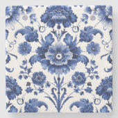 フローラデルフトブルー ストーンコースター (正面)