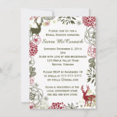 フローラトナカイのクリスマスブライダルシャワー招待 招待状 (正面)