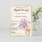 フローラトナカイブライダルシャワーパーティの招待状 招待状 (スタンド正面)