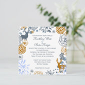 フローラトナカイ冬の結婚式招待状 招待状 (スタンド正面)