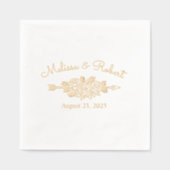 フローラトバルアローバラ結婚ズ 箔ナプキン (正面)