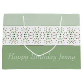 フローラトパターン（の模様が）あるリム ラージペーパーバッグ