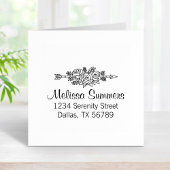 フローラトライバルアロー、バラ花アドレス ラバースタンプ