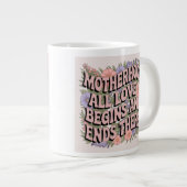 フローラトリビュート:母性評価セラミック ジャンボコーヒーマグカップ (正面右)