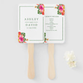 フローラトロピカルハイビスカスパームズ結婚式 プログラム ハンドファン (正面&裏面)