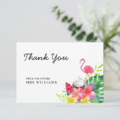 フローラトロピカルフラミンゴ葉パームサンキュー サンキューカード (スタンド正面)