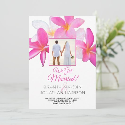 フローラトロピックスたった今結婚しました発表披露宴 招待状 (スタンド正面)