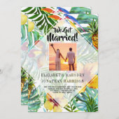 フローラトロピックスたった今結婚しました発表披露宴 招待状 (正面/裏面)