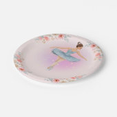 フローラトワイリングバレリーナ水の色ベビーシャワー ペーパープレート (アングル)