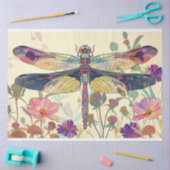 フローラトンボのステンドグラス暖かい白っぽい色 薄葉紙 (クラフト)