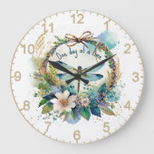 フローラトンボ ラージ壁時計 (正面)