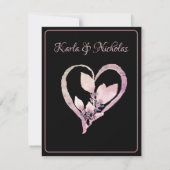 フローラトーストフォーマルブラックリハーサルディナー 招待状 (裏面)