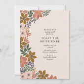 フローラトースト花嫁カクテルアワーシャワー 招待状 (正面)