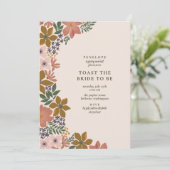 フローラトースト花嫁カクテルアワーシャワー 招待状 (スタンド正面)
