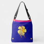 フローラトート – ダンサー – ハイビスカスフラワー クロスボディバッグ (正面)