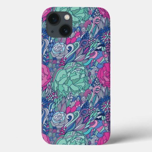 フローラドカラフルッドルパターン Case-Mate iPhoneケース (裏面)