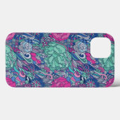 フローラドカラフルッドルパターン Case-Mate iPhoneケース (裏面 (横))