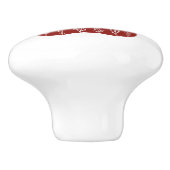 フローラドッグポープリントキャビネットノブの花を引く セラミックノブ (側面)