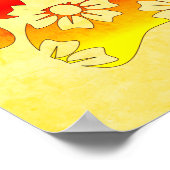 フローラドッグポープリント ポスター (角)