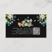 フローラドッグ&キャットペットケアサービスグルーミングブラック 名刺 (裏面)