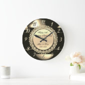 フローラドットダ結婚イヤモンド25周年 ラージ壁時計 (ホーム)