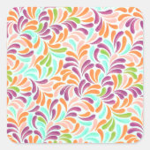 フローラドットヴィンテージ幾何ストライプ スクエアシール (正面)