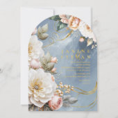 フローラドラ結婚マのブルーアーチID1022 招待状 (正面)