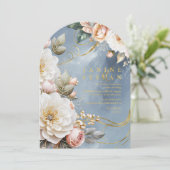 フローラドラ結婚マのブルーアーチID1022 招待状 (スタンド正面)