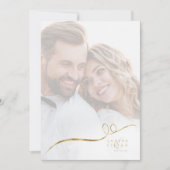 フローラドラ結婚マの写真テンプレートホワイトID1022 サンキューカード (正面)