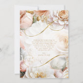 フローラドラ結婚マの写真テンプレートホワイトID1022 サンキューカード (裏面)