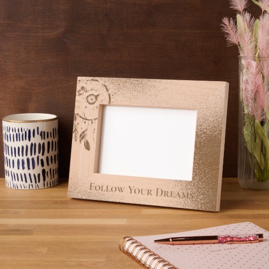 フローラドリームキャッチャー レーザー彫刻フレーム (左)