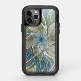 フローラドリームパターン抽象芸術ブルーカーキフラクタル オッターボックスディフェンダーiPhone 11 PROケース