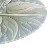 フローラドリームパターン抽象芸術ブルーカーキフラクタル カッティングボード (角)