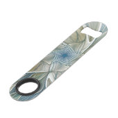 フローラドリームパターン抽象芸術ブルーカーキフラクタル スピード栓抜き (正面アングル)