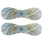 フローラドリームパターン抽象芸術ブルーカーキフラクタル ソフトボール (パネル)