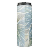 フローラドリームパターン抽象芸術ブルーカーキフラクタル タンブラー (裏面)