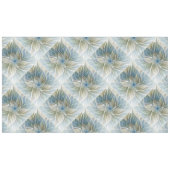 フローラドリームパターン抽象芸術ブルーカーキフラクタル テーブルクロス (正面(横))