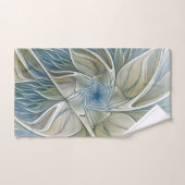 フローラドリームパターン抽象芸術ブルーカーキフラクタル バスタオルセット (ハンドタオル)