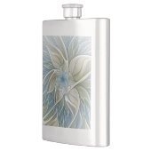 フローラドリームパターン抽象芸術ブルーカーキフラクタル フラスク (左)